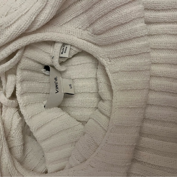 Vince Cream Ribbed Tank Top - Picture 3 of 3